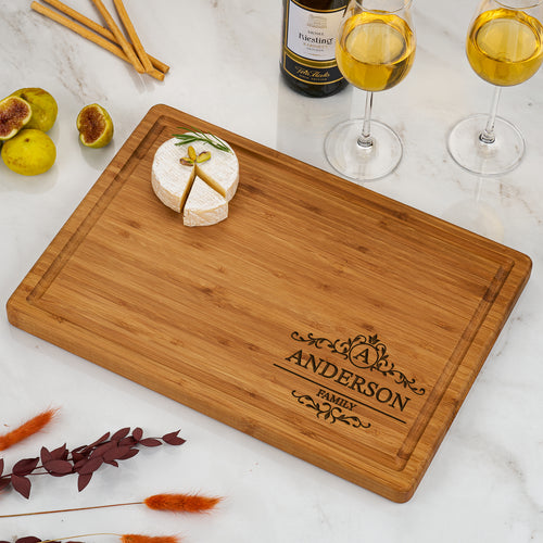 Custom Engraved Bamboo Board | Gift for Couples
