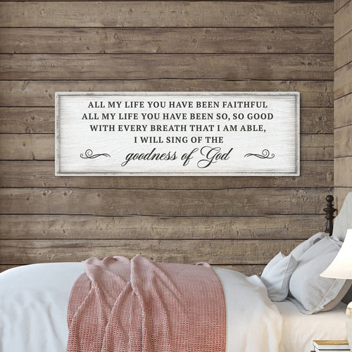 Goodness of God Canvas Sign