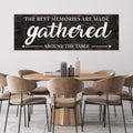 The Best Memories Are Made Gathered Around The Table Canvas Sign Wall Art