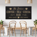 Personalized Coffee Tea Cocoa Canvas Sign