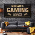 Gaming Room Personalized Canvas Sign