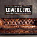 Lower Level Theater Sports Games Entertainment Personalized Canvas Sign