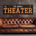 Theater Night Sign Personalized Canvas Sign
