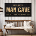 Personalized Man Cave Canvas Sign