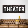 Theater Sit Back Relax Enjoy The Show Personalized Canvas Sign
