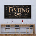 Tasting Room Personalized Canvas Sign