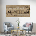 Couples Birds Name Personalized Canvas Sign