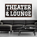 Theater Lounge Drinks Canvas Sign