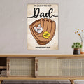 Personalized Baseball Glove, We Caught The Best Dad Canvas Print, Kids Name Personalized Throwing Ball, Active Sports, Great Ball Catcher