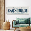 Personalized Beach House Sign, Custom Family Name Coastal Canvas, Life Is Better At The Beach, Sea Turtle Decor, Beach Wall Art