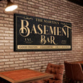 Basement Bar Personalized Canvas Sign