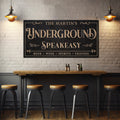 Underground Speakeasy Personalized Canvas Sign