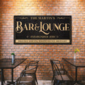 Bar and Lounge Personalized Canvas Sign