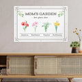 Mom’s Garden Birth Flower Sign, Personalized Birth Month Flower Wall Art, Custom Mom Gift from Kids, Mother's Day Gift for Mom