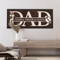Custom Dad Name Sign Canvas, Football Dad Canvas with Kids Names, Personalized Father's Day Idea
