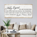 Holy Spirit You Are Welcome Here Canvas Sign Prints | Scripture signs | living room wall decor