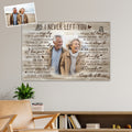 Personalized Memorial Canvas Print – “I Never Left You” Custom Photo Gift for Loved One, Sympathy & Remembrance Wall Art