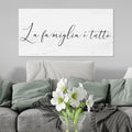 Personalized La Famiglia e tutto Sign Canvas Prints, Family is Everything, Italian Decor Canvas