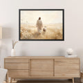 Jesus Walking With Lamb Canvas, Christian Wall Art, Jesus Shepherd Painting, Religious Canvas Wall Decor