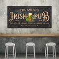 Personalized Irish Pub Canvas Sign, Custom Bar Wall Art, St Patrick’s Day Decor, Home Bar Sign, Man Cave Decor, Irish Gift