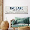 The Lake Definition Canvas Wall Art, Rustic Lake House Sign, Lake Quote Print, Cabin Wall Decor, Lover Gift, Home Decor