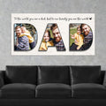 Personalized Dad Canvas Photo Collage – Unique Father’s Day Gift, Family Keepsake for Dad