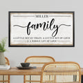 Personalized A Little Bit Of Crazy Canvas Sign | A Whole Lot Of Love Family Sign | Housewarming Gift Decor