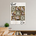 Custom Canvas Dad Picture Prints, Best Dad Ever Photo Gift for Father's Day