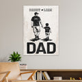 Personalized Fathers Day Gift Canvas Print, Like Father Like Son Sign, Family Sign, Dad Sign