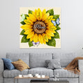 Personalized Sunflower Mom Canvas Print, Mother’s Day Gift from Kids, Custom Flower Name Sign