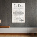 The Lord's Prayer Canvas Sign Print, Our Father Sign, Scripture Sign, Father's Day Gift, Gift For Him