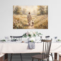 Jesus With Lamb Canvas Wall Art, Christian Canvas Wall Art, Jesus Walking With Lamb Painting, Faith Wall Decor