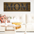 Personalized Mom Canvas Sign – Mother's Day Gift From Kids with Kids Names – Custom Mom Gift