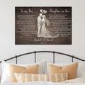 Personalized To My Son and Daughter In Law Canvas Sign, Personalized Family Love Canvas Wedding Gift for Son and Daughter In Law