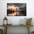 Jesus Walking on Water Canvas Wall Art, Christian Landscape Canvas, Religious Wall Decor, Faith Inspired Artwork