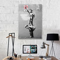 Banksy Graffiti Is A Crime Canvas Print