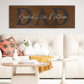 Personalized Fathers Day Gift Canvas Sing Prints, Dad Sign, Father's Day Gift, New Idea for Dad on Fathers Day, Sign for Dad