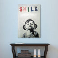 Banksy Smile Girl Canvas Print