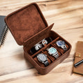 3 Slot Handmade Watch Case PU Leather – Stylish Storage & Organizer