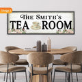 Personalized Tea Room Canvas Sign