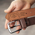 Personalized Leather Belt for Men, Funny Engraved Gift for Husband Boyfriend, Romantic Valentine Anniversary Gift for Him