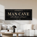 Personalized Man Cave Sign Canvas