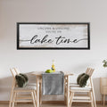 Lake Time Canvas Sign | Uncork and Unwind Wall Art