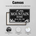 Personalized Family Mountain Home Canvas Wall Art