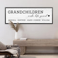Personalized Grandchildren Canvas Sign