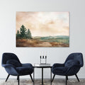Watercolor Pine Tree Landscape Canvas