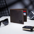 Custom Engraved Leather Wallet – Slim, Personalized Gift for Him
