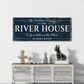 Personalized River House Sign Canvas