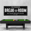 Personalized Billiards Break Room Canvas Wall Art