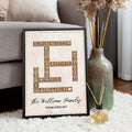 Custom Crossword Last Name Canvas Sign